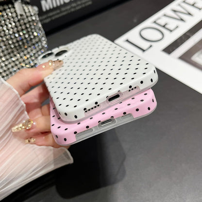 for Iphone 13 Case Polka Dot Phone Cases Aesthetic Design Trendy Simple Case Sli