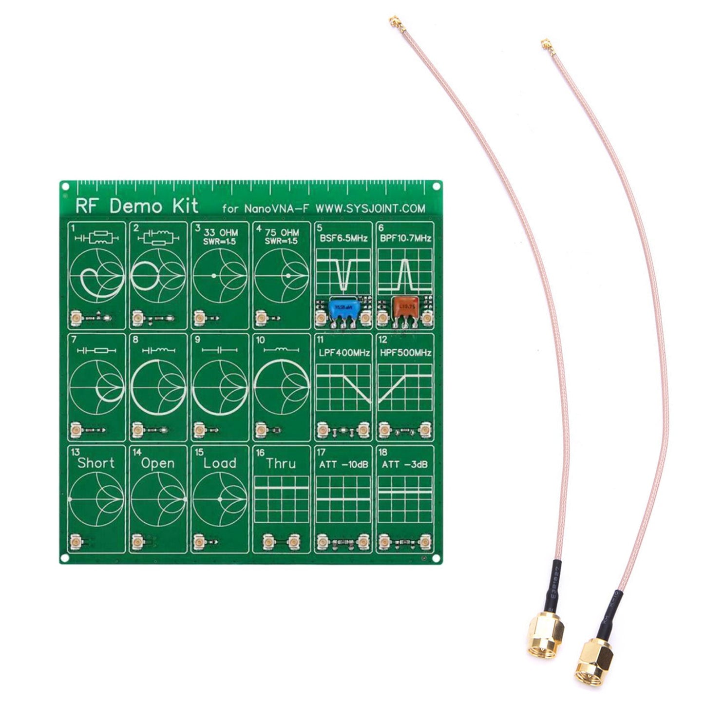 RF Radio Frequency Test PCB Board Filter Attenuator For Nano VNA-F Anaylzer