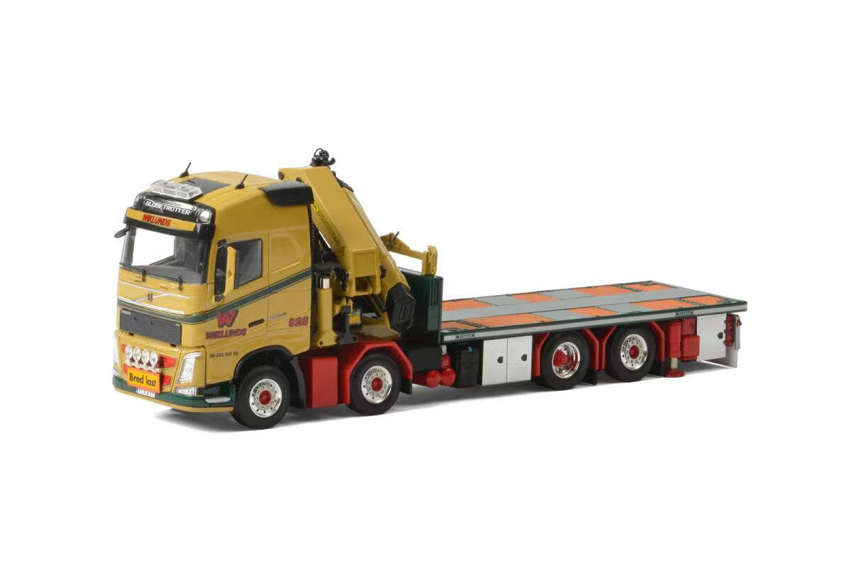 1:50 WSI 8x2 PALFINGER Truck-mounted Crane Flatbed Truck Machine Diecast Model