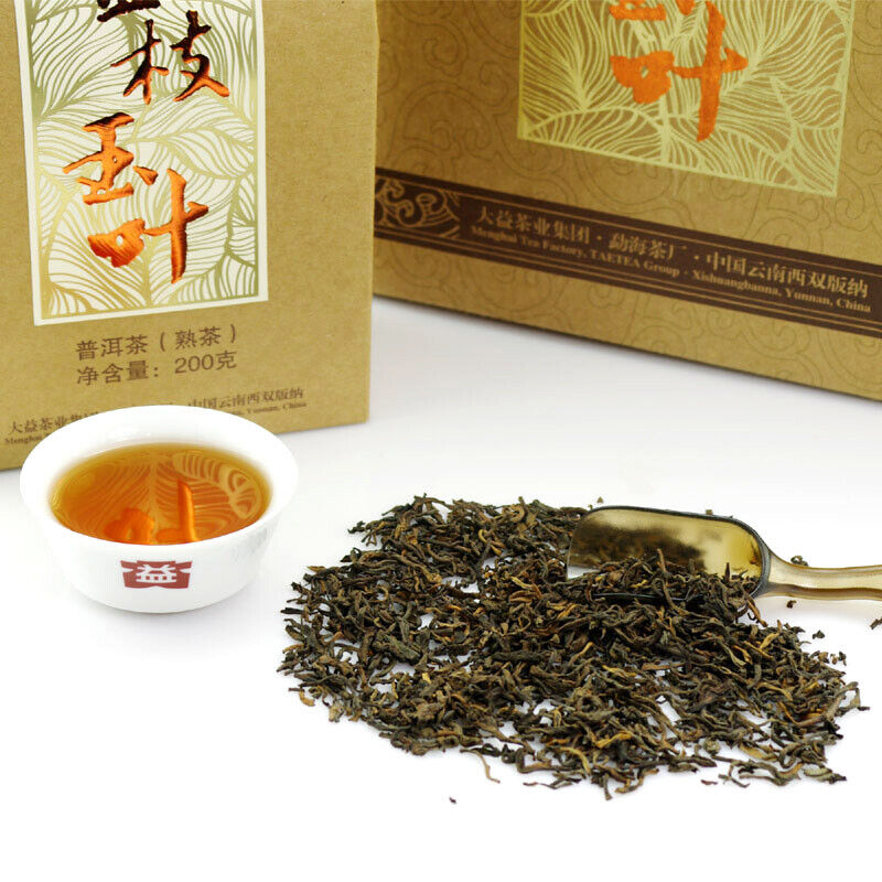 Golden Leaf * 2011 TAETEA Menghai Dayi Tea Aged Puer Pu'er Ripe Loose Tea 200g