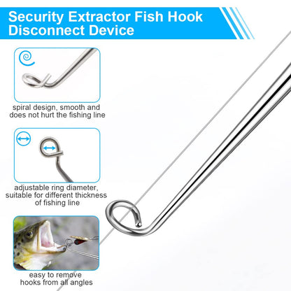4PCS Fish Hook Quick Release Device Fishhook Detacher Remover Safety Extractor
