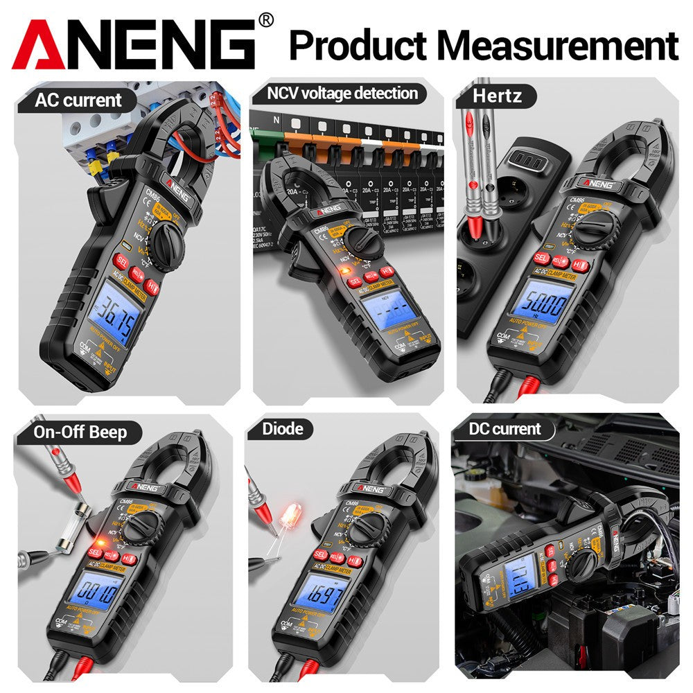 ANENG CM86 Digital Multimeter Tester AC DC Volt Ohm Amp Clamp Meter Auto Range