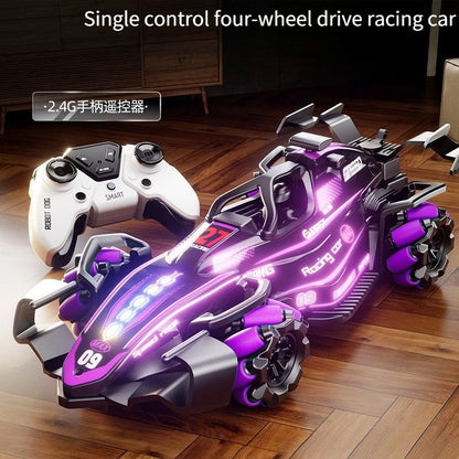 Remote control stunt drift 4WD light spray gesture induction children's toy car
