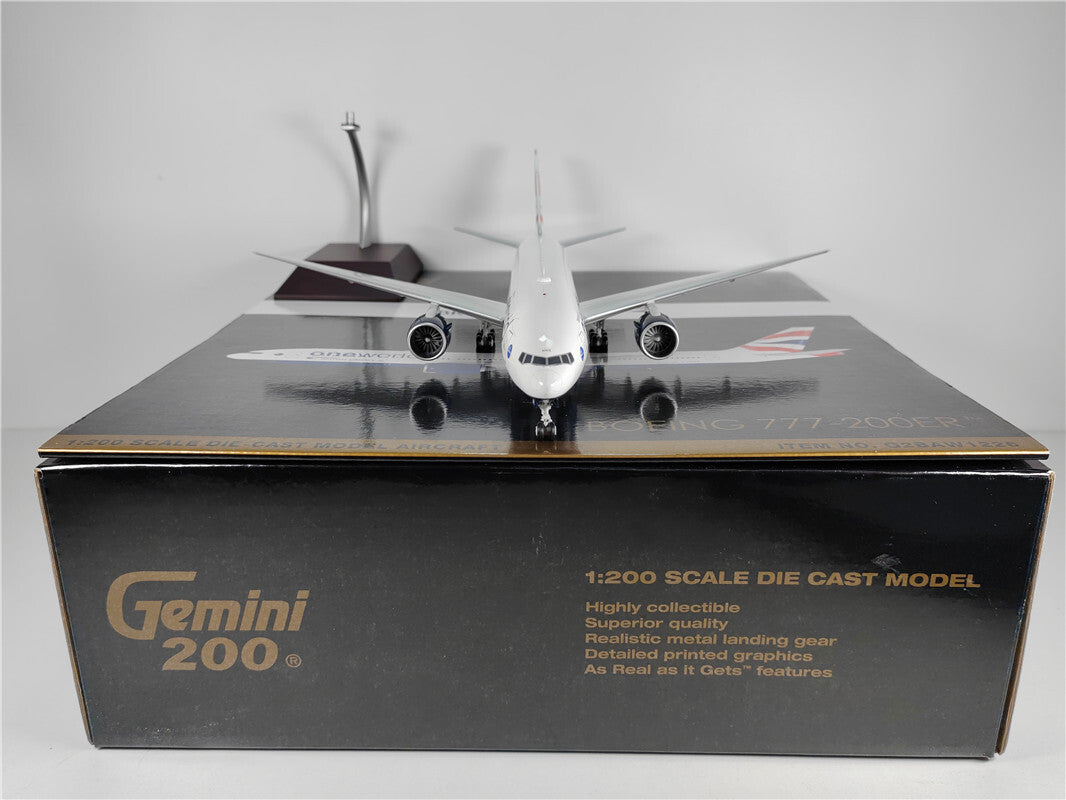 1:200 32CM Geminijets oneworld BOEING B777-200ER Airplane Diecast Aircraft Model