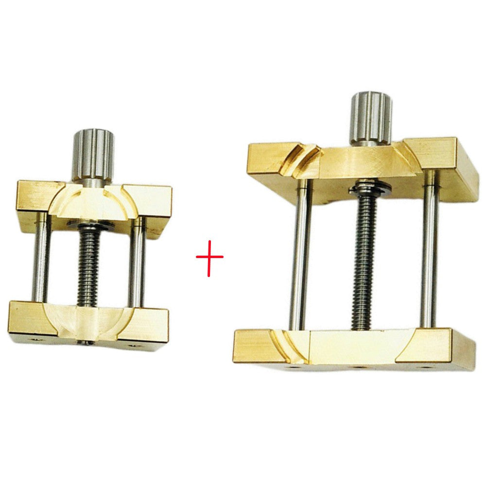 2Pc Copper Watch/Jewelry Movement Clip Holder Fixed Disassemble Base Repair Tool