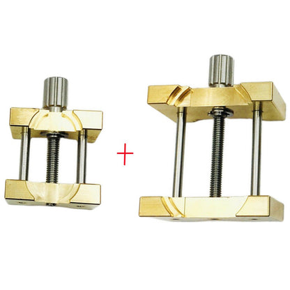2Pc Copper Watch/Jewelry Movement Clip Holder Fixed Disassemble Base Repair Tool
