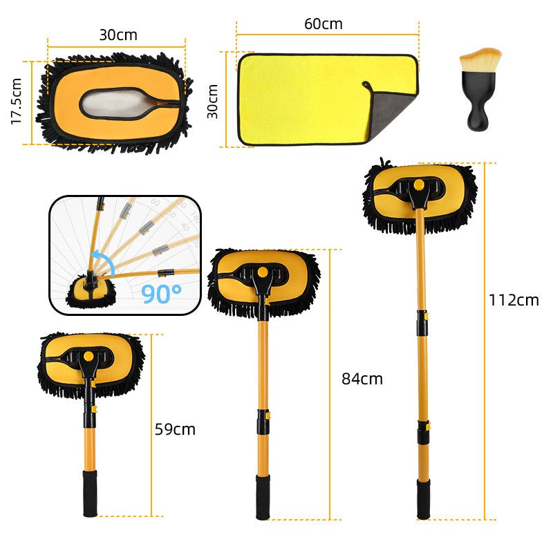 Car wash mop retractable bending rod car anti-injury car cleaning tool -03