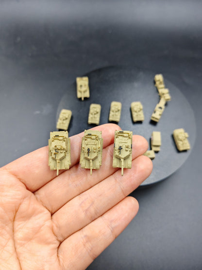 3D Printed 1/350/400 Us Armored Forces Tank Desert color Finished Model 14/pcs