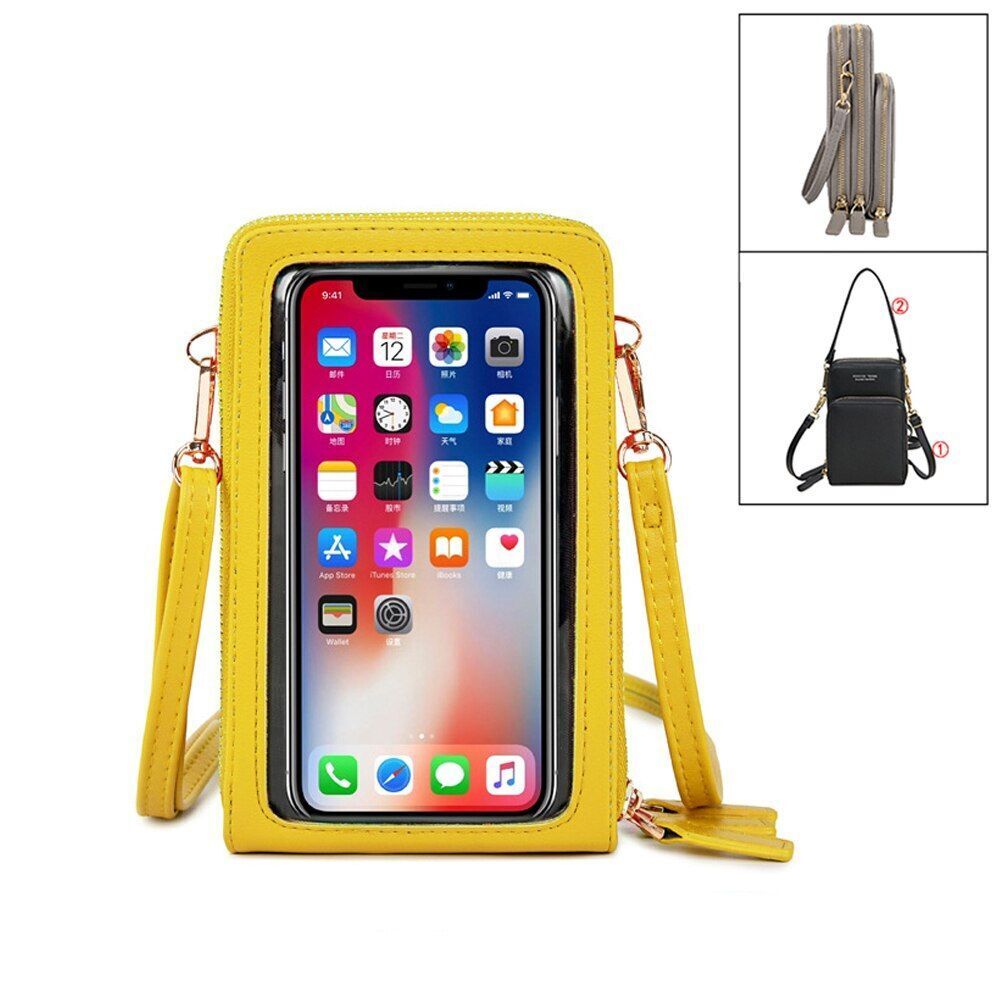 Women Leather Shoulder Bags Large Capacity Crossbody Bags Handbag Phone Purse