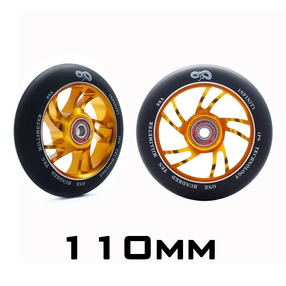 2 High Precision Aluminum Alloy Hub Scooter Wheel Heavy Speed Roller 100mm 88 A