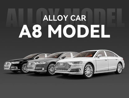 1:24 AUDI A8 Diecast Model Car Toy Vehicle Collection Sounds Lights Gift Kids