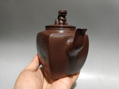 Chinese Yixing Zisha Clay Handmade Exquisite Dragon&Phoenix Teapot 31236
