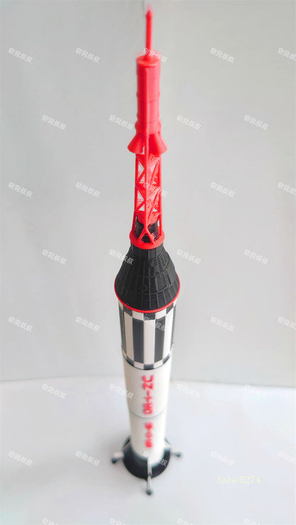 1/72 Scale Mercury-Redstone Carry Rocket Spacecraft Painted Model Toys Gifts