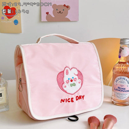 Portable Cosmetic Bag Large Travel Makeup Bags Toiletries Organizer Bathroom Bag