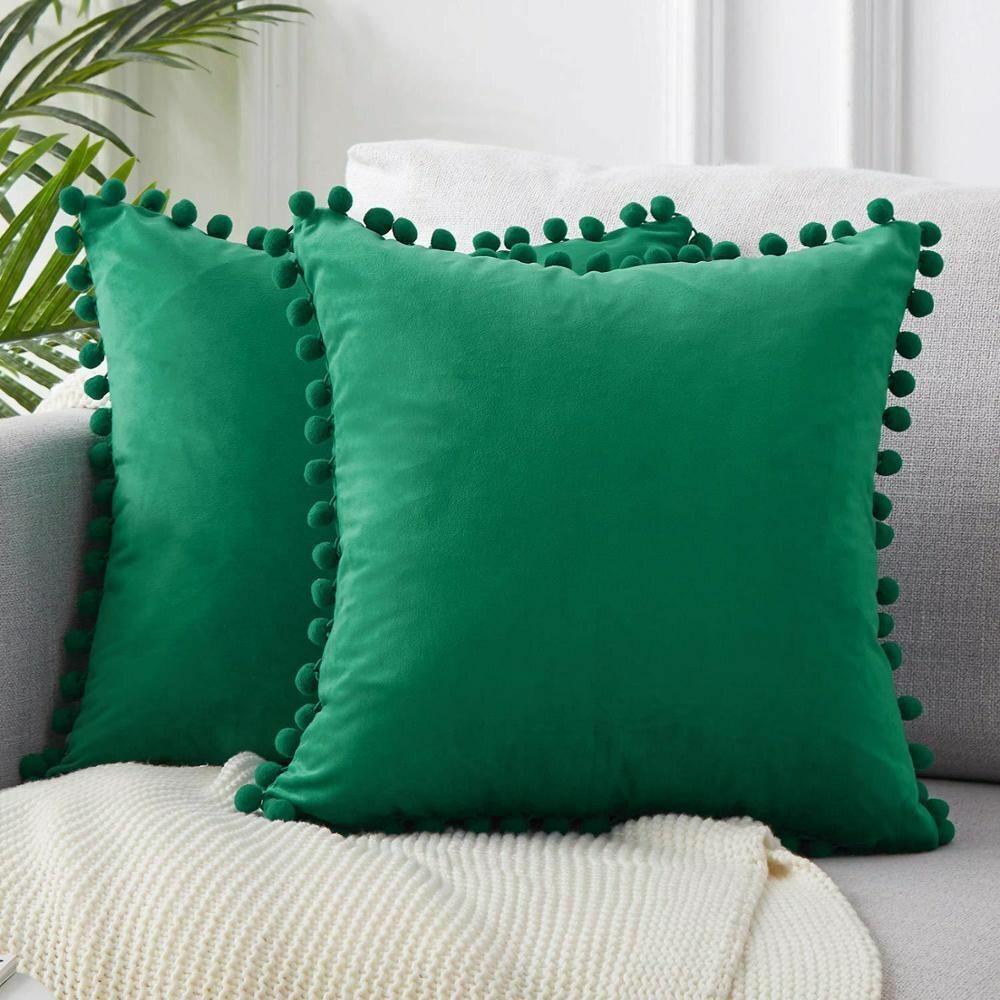 Cushion Cover Soft Velvet Decorative Pillows Throw Case Solid Luxury Homes Seat