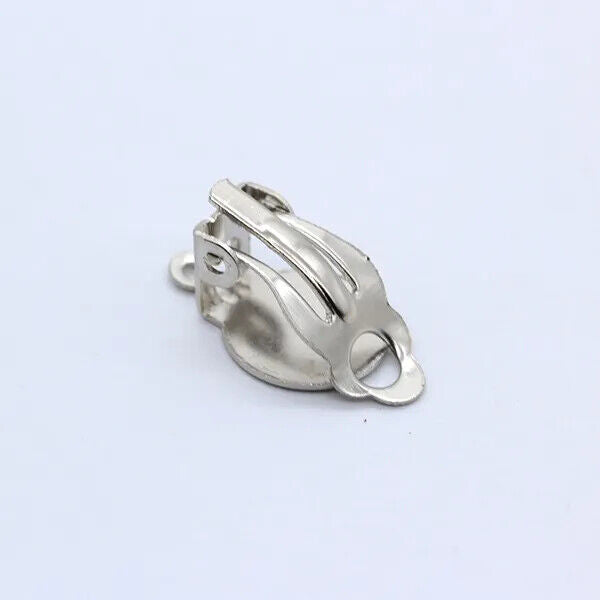 20pcs Gold Silver Clip-on Earring Converter Ear Clip Base Jewelry Making Finding