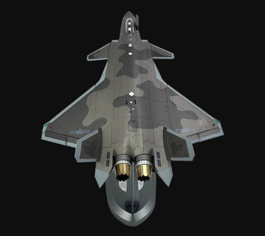 1:35 59CM China J-20 Stealth Fighter Jet Plane Diecast Military Aircraft Model