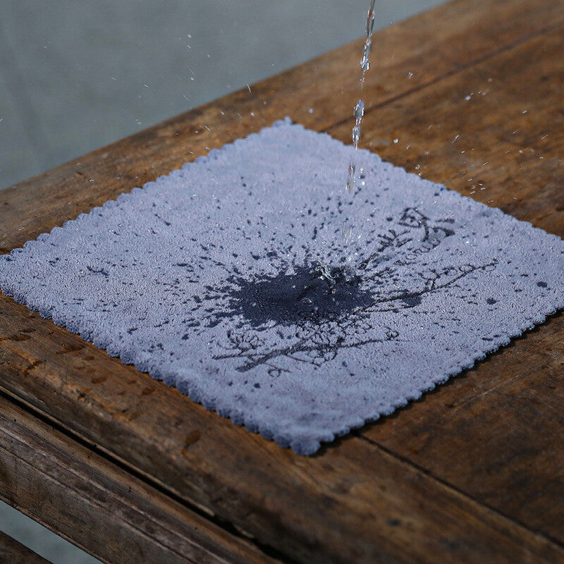 Sold At A Loss Water Absorbent Tea Towel Sqaure 30cm*30cm Floral Design 12*12in