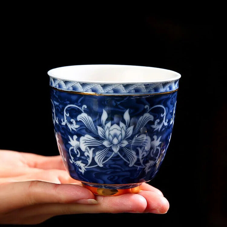 140ml Blue White Porcelain Tea Cup Jingdezhen Ceramic Tea Cup China Household