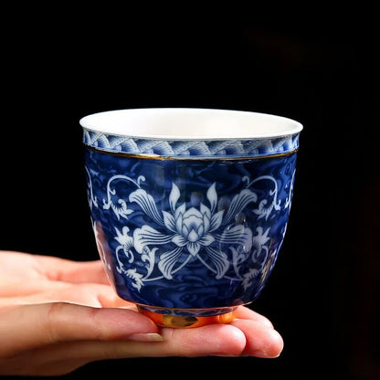140ml Blue White Porcelain Tea Cup Jingdezhen Ceramic Tea Cup China Household