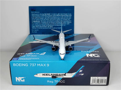 NG Models ICELANDAIR for Boeing B737 MAX9 TF-ICC Kirkjufell 1/400 Aircraft Model