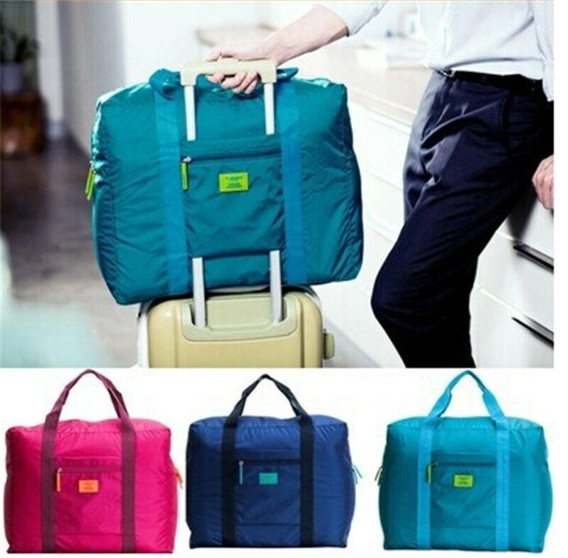 Travel HandbagsWomen Men Nylon Travel Bag Folding Bag Unisex Luggage Suitcase