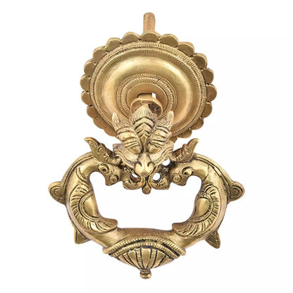 Antique Look Brass Dragon Head Design Door Knocker Ring