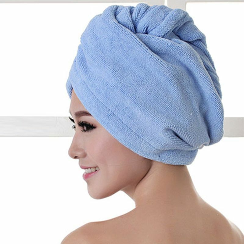 Hair Drying Wrap Microfibre Women Towel Quick Hat Cap Turban Head Bathing Tools