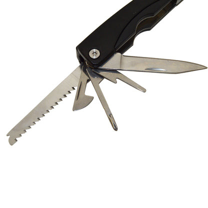Stainless Steel Portable Multi-tool with 15 Components and Nylon Holster EDC