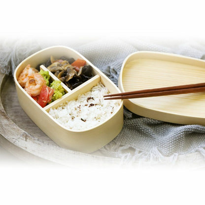 Wooden Lunch Box Picnic Japanese Bento School Kids Dinnerware Set Bag Spoon Fork