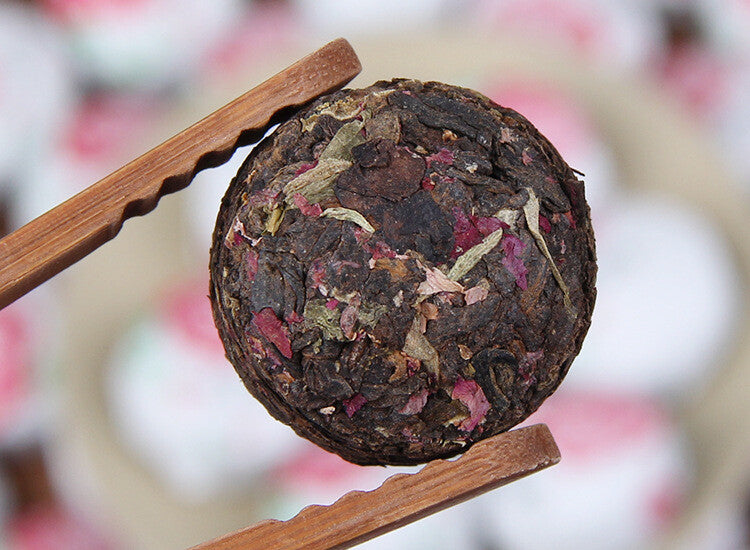 Yunnan Puer Tuo Red Rose Flower Flavor Mini Ripe Tuocha Pu'er Pu Erh Tea 500g