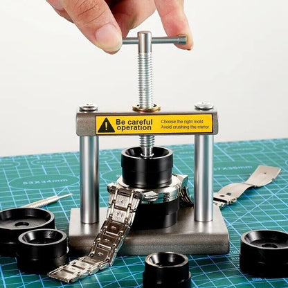 Watch Repair Tools 12Pcs Metal Capping Machine Set Watches Back Case Cover Press