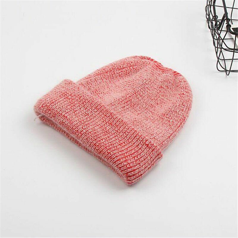 Winter Angora Solid Warm Woolen Knitted Hat Fashion Beanie Outdoor Sport Thick