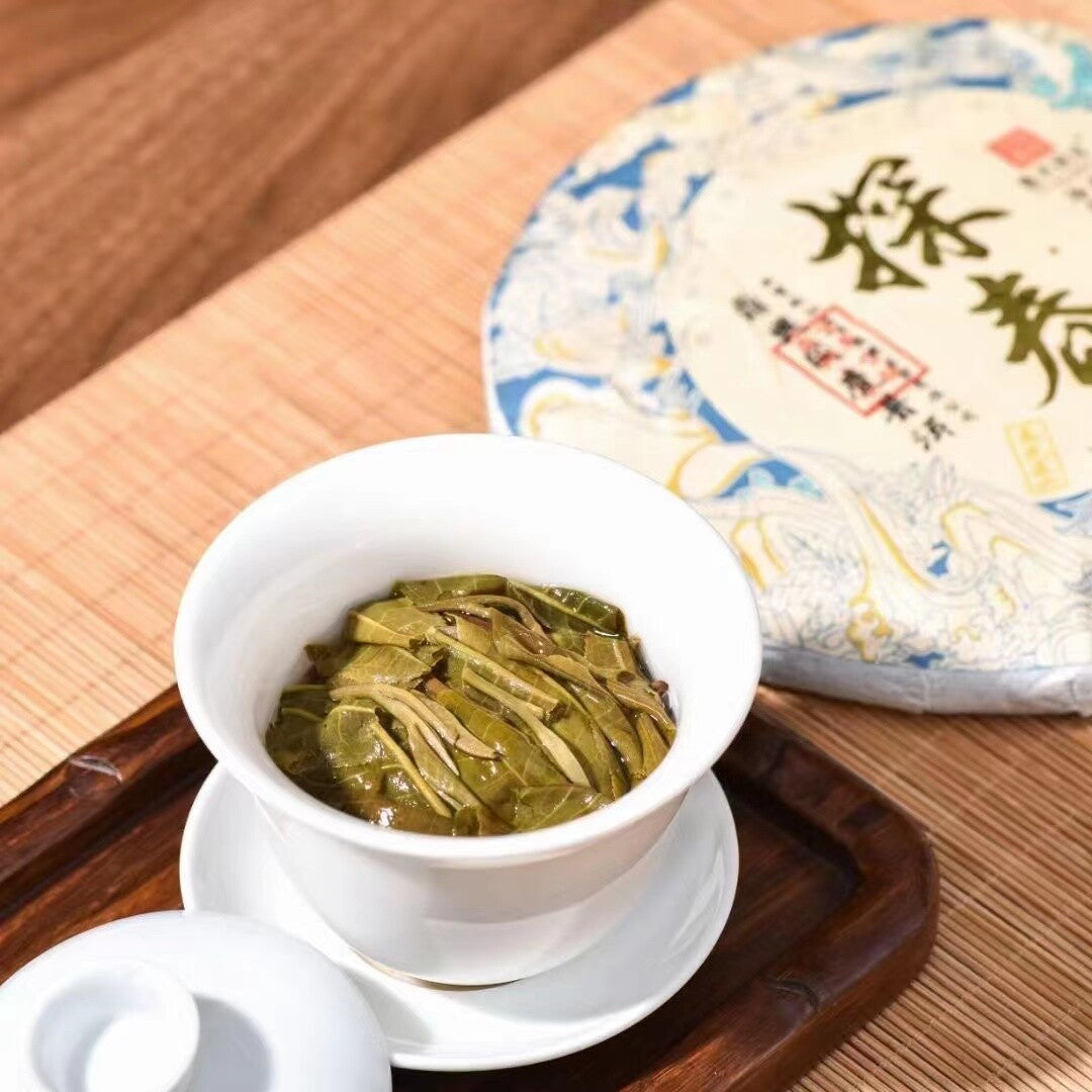 357g Yunnan Sheng Pu'er Tea 2023 Tanchun Pu-erh Raw Tea Cake Dingxing Puerh Tea