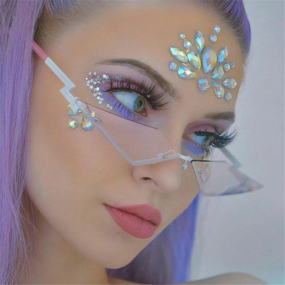 Sunglasses Diamond Shape Retro Sun Glasses UV400 Trendy Narrow Frame Streetwear