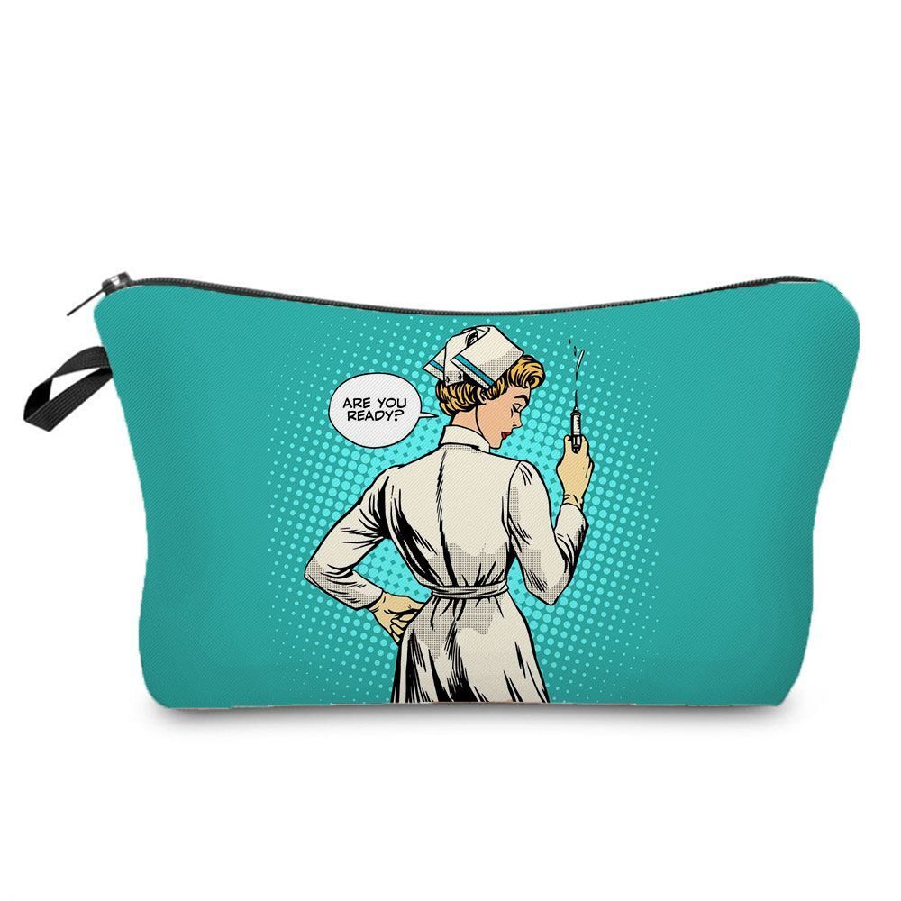 Cosmetic Bags Printed Makeup Bag Small Toiletry Bag Storage Purses 2*22*13.5 CM