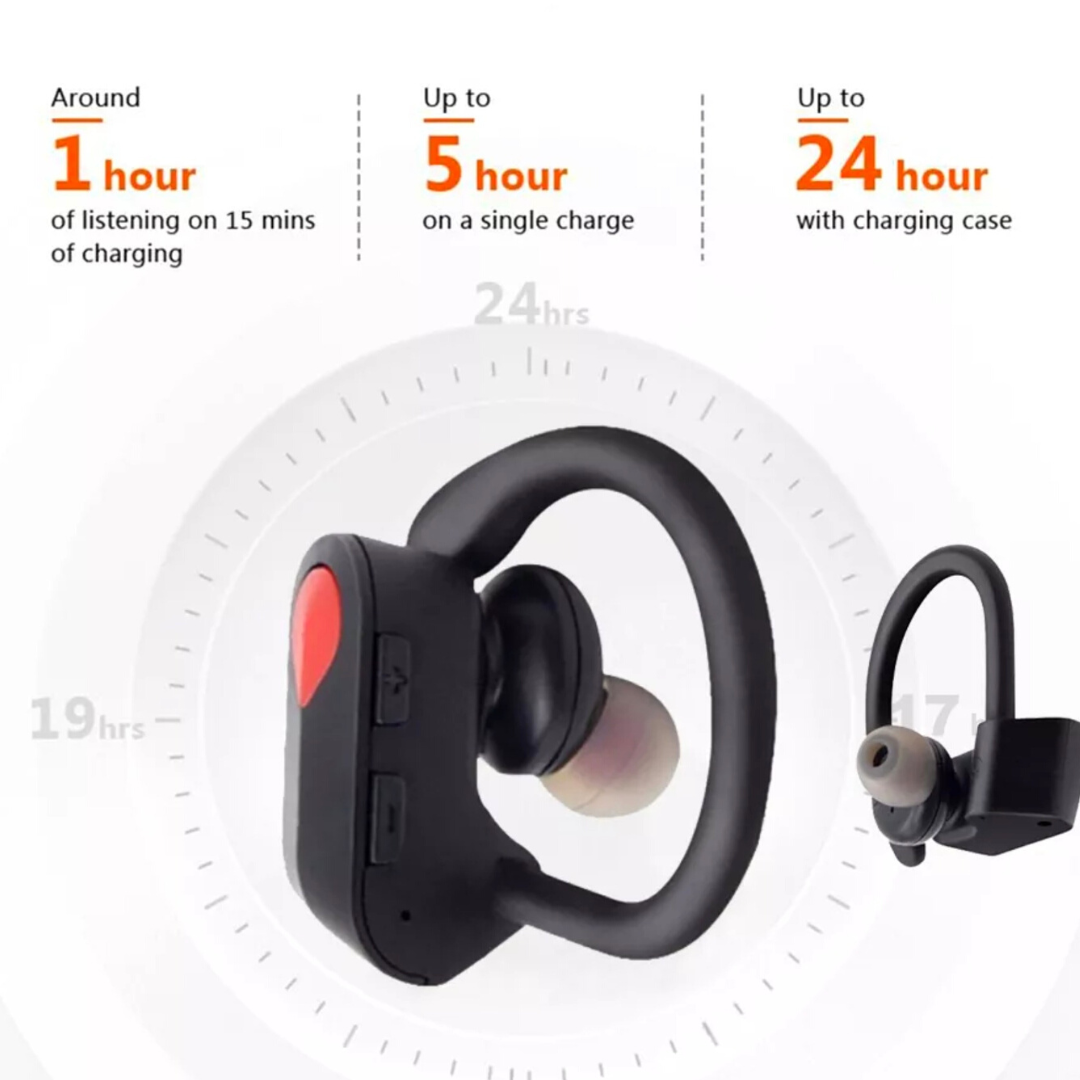 TWS Bluetooth 5.0 Headset Wireless Earphones Earbuds Stereo Headphones Ear-Hook