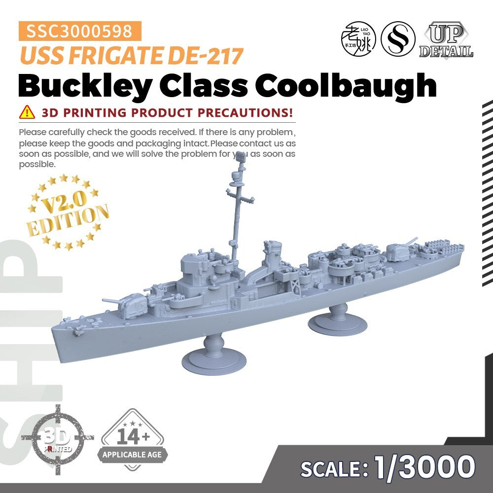 SSC3000598 1/3000 Military Model Kit USS Buckley Class Coolbaugh Frigate DE-217