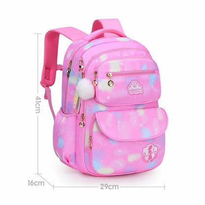 School Bags Girls Children Primary Backpack Kids Book Princess Schoolbag Zipper