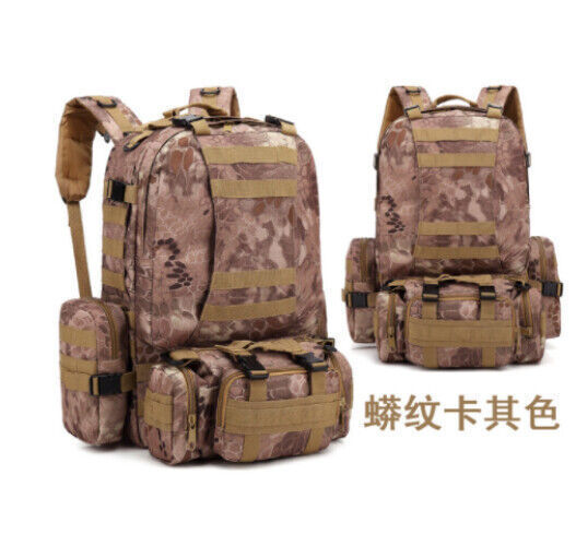Tactical Backpack Mens Sport Bag Outdoor Hiking Climbing Army Rucksack