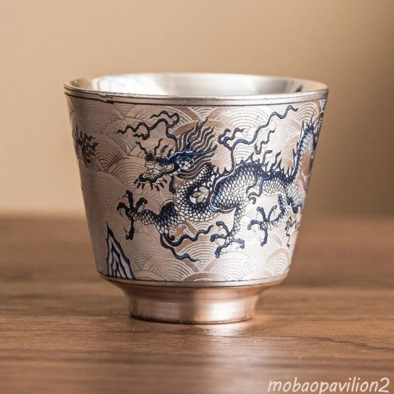 2025 Chinese Dragon-Pattern Tea Cup Chinese Kung Fu Tea Set Household