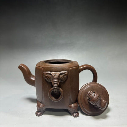 Chinese Yixing Zisha Clay Handmade Exquisite Teapot （威震八方 底款：施小马）