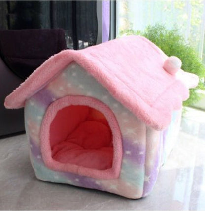 Sleep Kennel Pet Nest Warm Removable Cave Bed