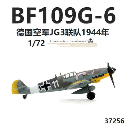 1/72 German BF109G-6 fighter model JG3 Squadron 7th Brigade aircraft model