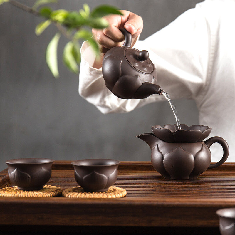 True Yixing Zisha Complete Teaset Tea Pot Matching Gaiwan Cup Lid Holder Pitcher