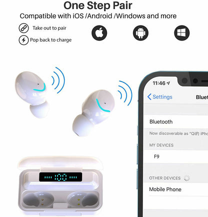 Auriculares Inalambricos Bluetooth 5.0 Audifonos impermeables para Telefonos Cel