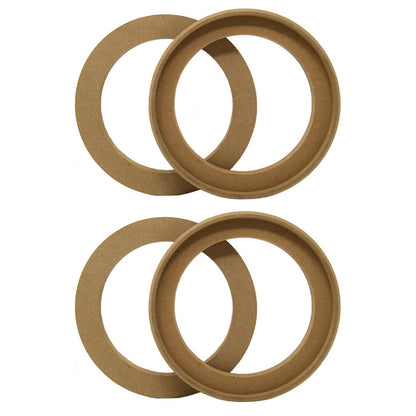 4x Replacement Flush Mount 6.5" Speaker Rings MDF Car Audio Mounting Spacer