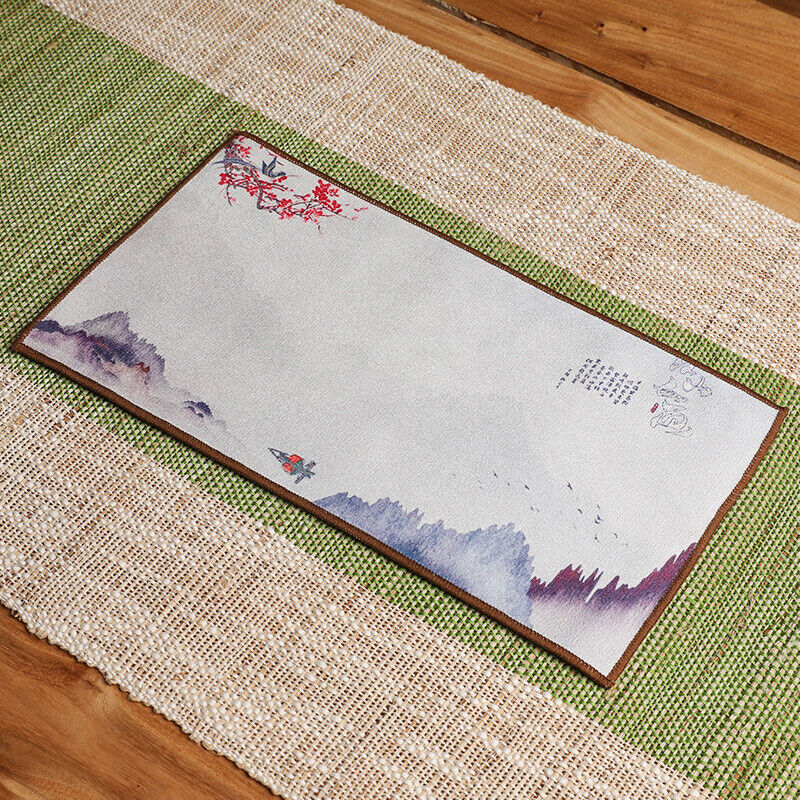 Chinese Painting Tea Table Absorbent Tea Cloth Kung Fu Rag Tea Towel Napkin