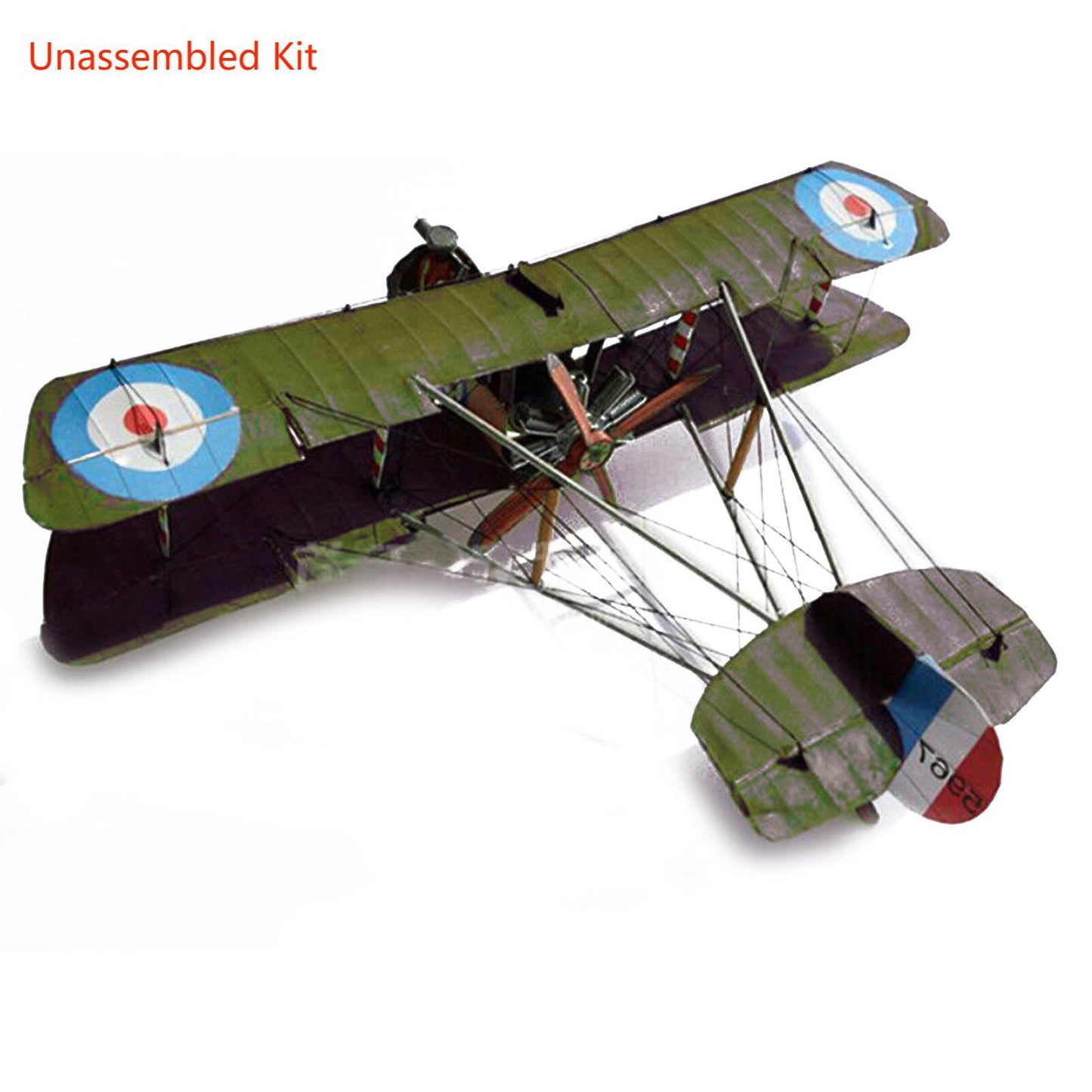 1:33 British Airco DH.2 Biplane Jet Paper Model Unassembled Military Collection