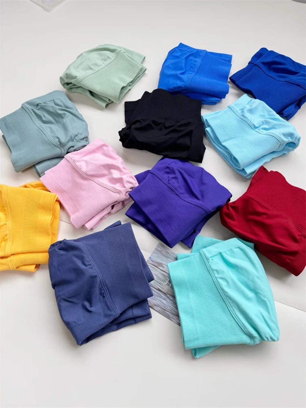Seamless Ribbed Yoga Shorts Scrunch Lift